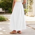 thumbnail image 3 of Maxi Skirt for Women Floral Elastic Flowy Long Skirts Beach Cover Up Vacation Skirt, 3 of 8