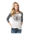 thumbnail image 2 of Aeropostale - Camiseta gráfica para mujer con corazón rebelde, gris, grande Aeropostale Camiseta gráfica, 2 of 2