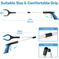 thumbnail image 3 of Reacher Grabber - Foldable Gripper and Reaching Tool - 32”Extra Long Handy Trash Claw Grabber, Mobility Aid Reaching Assist Tool for Trash Pick Up, Litter Picker, Arm Extension (blue), 3 of 6