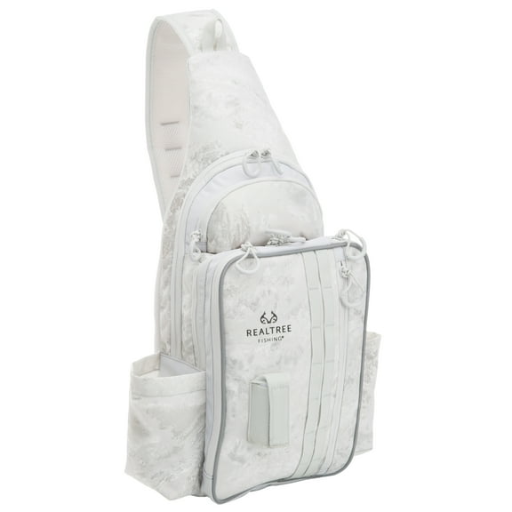 Realtree Aspect Tackle Sling pack 22 Ltr Whiteout Camo, Unisex, Fishing Tackle Bag, Polyester