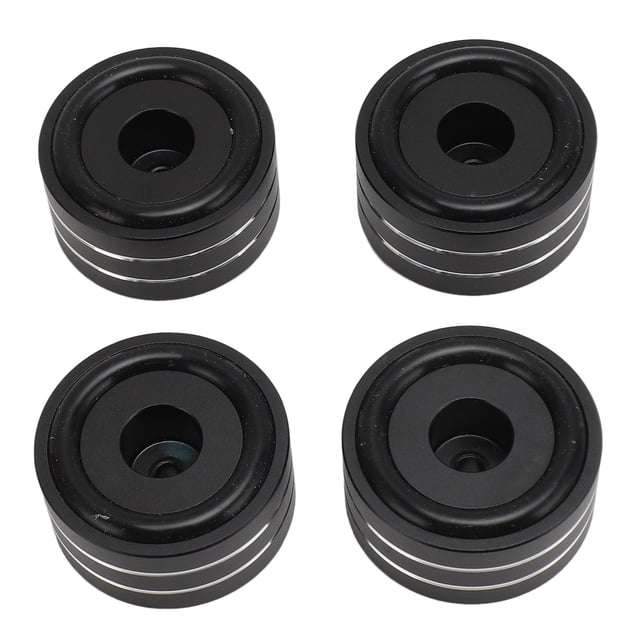 Aluminum Speaker Isolation Feet, Set of 4 for CD DVD Players, Amplifiers - High Density, Vibration Control