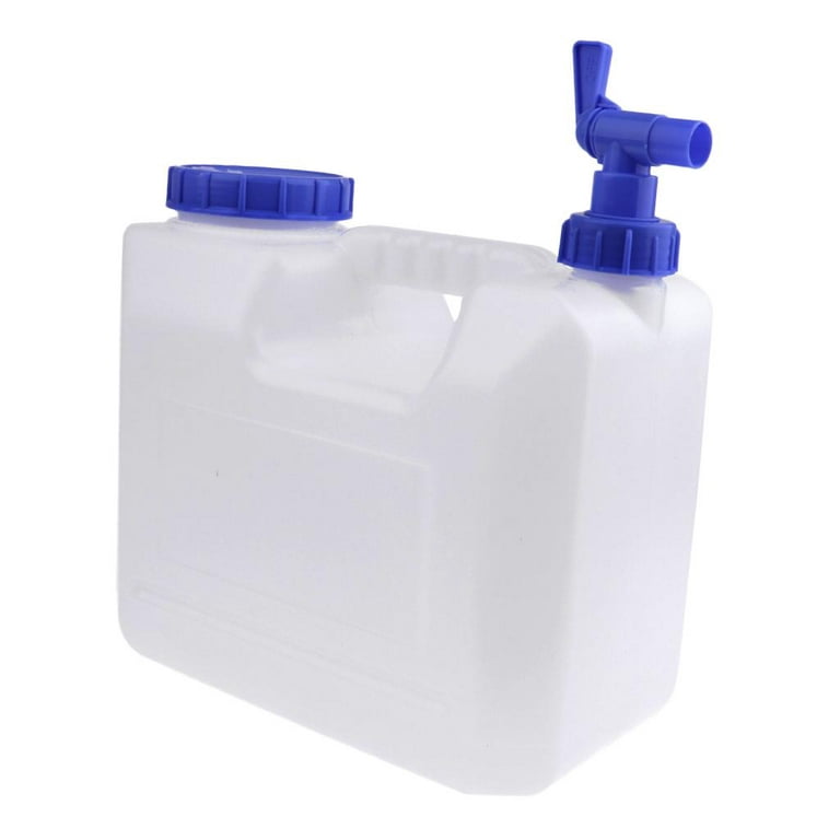 Canister in plastic, transparent, with tap, 10 litres