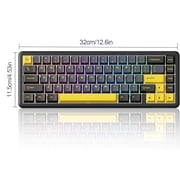 ATTACK SHARK X65 HE Magnetic Switch Rapid Trigger Keyboard 65% Wired Gaming Keyboard with 8000 Hz Polling Rate, 0.01mm RT Accuracy, PBT Keycaps, QMK Driver, RGB