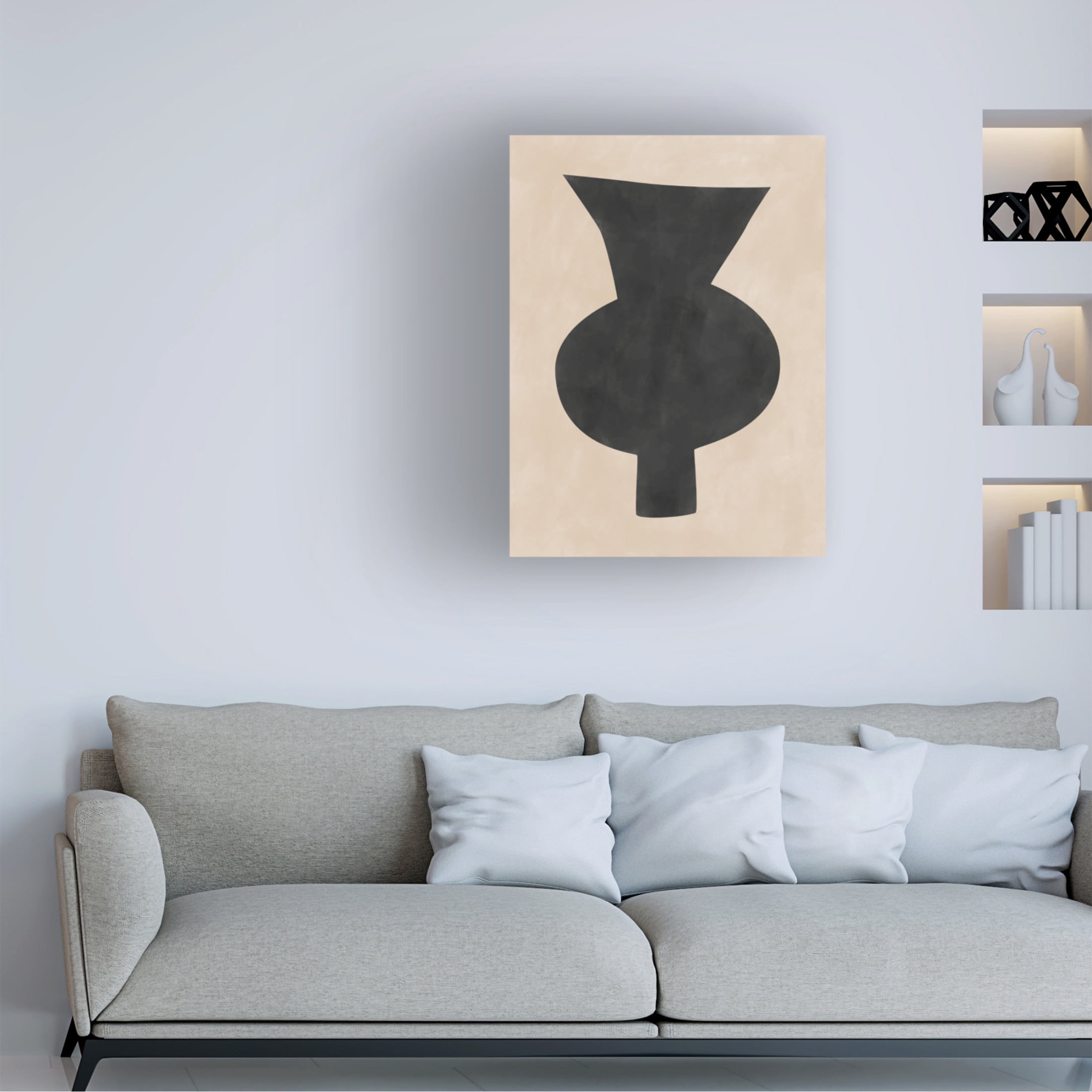 Trademark Fine Art Elena Ristova Black Vase Artwork Canvas Wall Art