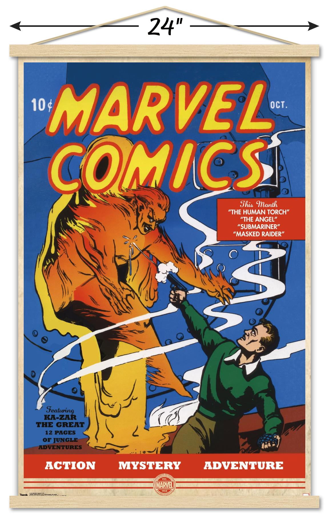 Marvel Comics - The Very First Marvel Comics #1 Wall Poster with Magnetic Frame, 22.375" x 34"