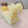 thumbnail image 1 of Chic Jewelry Storage Case for Girls Women layer portable Rings Necklace Sofa Cream Yellow, 1 of 7