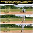 thumbnail image 4 of Portable 4x4.5FT Baseball & Softball Rebounder Net with 7 Adjustable Angles for Fly Balls, Grounders, and Line Drives – Includes Carry Bag, Ideal for All Players, 4 of 6