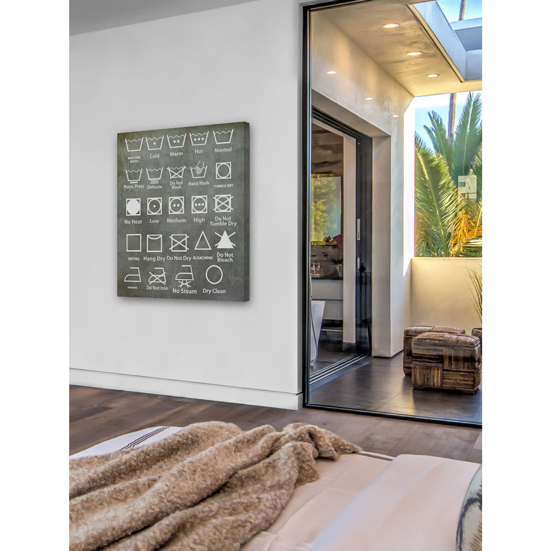 Marmont Hill Laundry Symbols by Diana Alcala Canvas Wall Art
