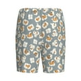 thumbnail image 2 of Lsque White Popcorn Mens Sleep Pajama Shorts,Short Pajama Pants, Cotton Ultra-Soft Knit-Small, 2 of 9