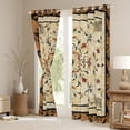 thumbnail image 2 of Manfei Bohemian Flower Black Out Curtains,Exotic Style Curtains Pack of 2 (42x63 Each),Boho Mandala Bedroom Curtains,Lightweight Vintage Bedroom Decoration, 2 of 6