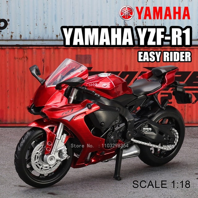 MSZ 1:18 Suzuki GSX-R1000 YAMAHA YZF-R1 Classic Motorcycle Static Model Alloy Die Casting Car Toy Gifts 1-18 YAMAHA YZF-R1