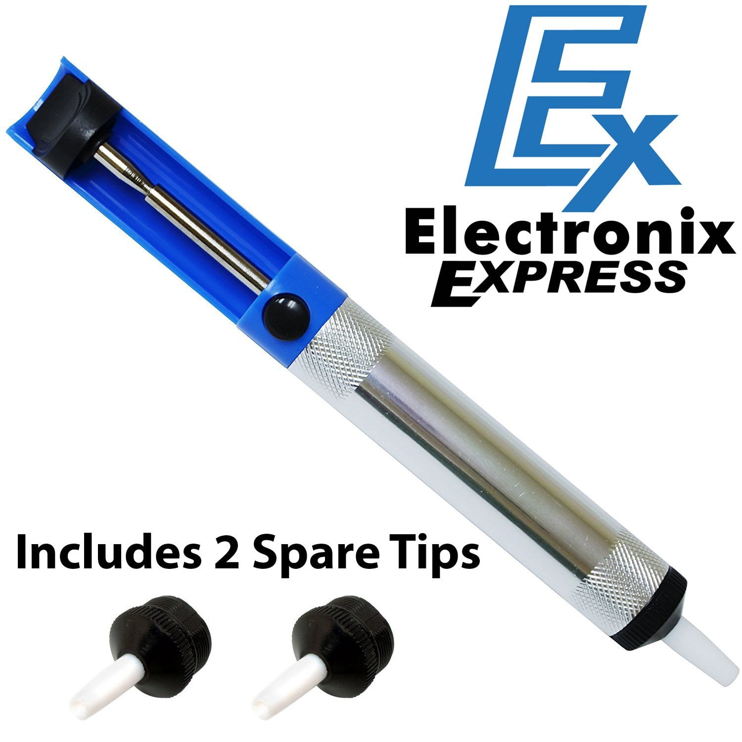 Solder Sucker RoHS Certified Desoldering Pump with 2 Spare Tips