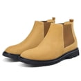 thumbnail image 4 of CMR CHAMARIPA Men's Elevator Boots - Boots To Look Taller - Yellow Nubuck Chelsea Boots 7 CM / 2.76 Inches, 4 of 9