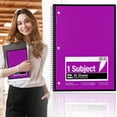 thumbnail image 4 of 1-Subject Wirebound Notebook Spiral Notebooks, College Ruled 10.5X8 Spiral Notebooks for Home Office, 60 Sheet(Dark Purple), 4 of 9
