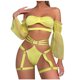 thumbnail image 1 of Lencería sexy de moda para mujer Ahueca hacia fuera la cinta Estilo agrupado Mangas de soplo Ropa interior sexy Tanga Traje de cinturón Fridja nalpqowj43071, 1 of 9