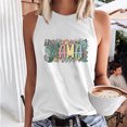 thumbnail image 2 of IROINNID Women's Casual Basic Printed Tank Tops Round-Neck Loose Sleeveless Summer Leisure Tops On Sale, 2 of 2