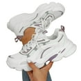 thumbnail image 3 of SZXZYGS Steel Toe Shoes for Women Leather Women Lace Up Running Shoes Athletics Shoes White Sneakers Easter Summer 2024, 3 of 5