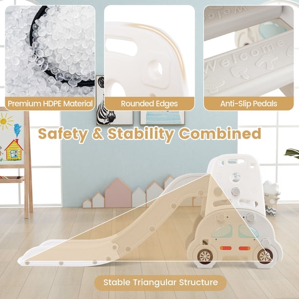 Toboggan 5 en 1 COSTWAY avec avec Tableau Magnétique Double Face, Tabouret, Bibliothèque, Support Blocs de Construction, 3+ Ans Vert - Jeux - Jouets Toboggan 5 en 1 COSTWAY avec avec Tableau Magnétique Double Face, Tabouret, Bibliothèque, Support Blocs de Construction, 3+ Ans Vert - Jeux - Jouets