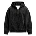 thumbnail image 4 of Mlzmgr Hooded Sweatshirts for Men Long Sleeve Zipper Printed Loose Casual Pullover Tops Lightweight Sweatshirts with Pocket(4X-Large,Black), 4 of 5