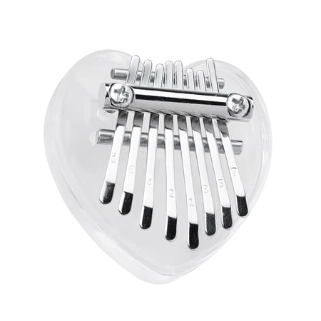 Clear Finger Thumb Piano Gift Musical Instrument Pendant Durable Acrylic 8 Keys Mini marimba for Vacation Kids Birthday Women Men Party
