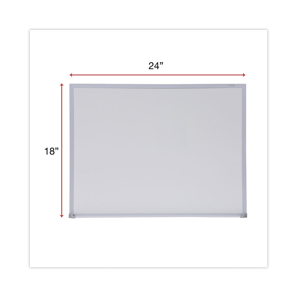 Universal UNV43622 24 in. x 18 in. Melamine Dry Erase Board with Anodized Aluminum Frame - White Surface