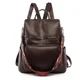 thumbnail image 3 of Mochila antirrobo de piel suave de alta calidad para mujer, morral escolar vintage para viajes al aire libre, mochila para libros, 3 of 5