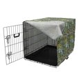 thumbnail image 3 of Floral Dog Crate Cover, Colorful Flower Assortment Spring Beauty, Easy to Use Pet Kennel Cover Small Dogs Puppies Kittens, 7 Sizes, Reseda Green Multicolor, by Ambesonne, 3 of 6