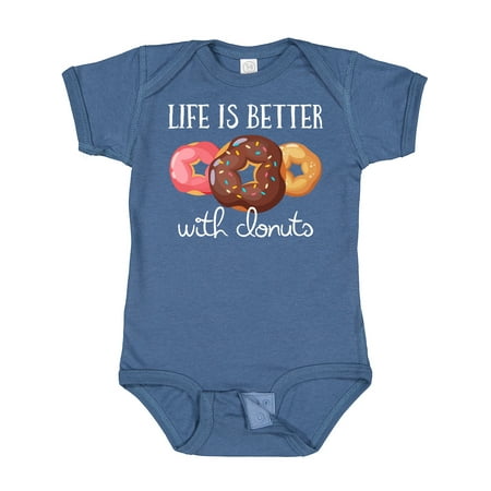 

Inktastic Life is Better with Donuts Gift Baby Boy or Baby Girl Bodysuit