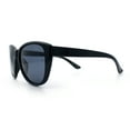 thumbnail image 6 of Polarized Classic Oversized Cat Eye Minimal Diva Retro Fashion Sunglasses All Black, 6 of 8