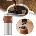 thumbnail image 1 of Molinillo de café manual de acero inoxidable, mini molinillo de especias portátil, cafetera (1 pieza, marrón), 1 of 4