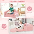 thumbnail image 5 of babyeap Kids Sofa,2-in-1 Soft Toddler Couch Fold Out,Toddler Chair Baby Convertible Couch for Girls and Boys,Pink, 5 of 10