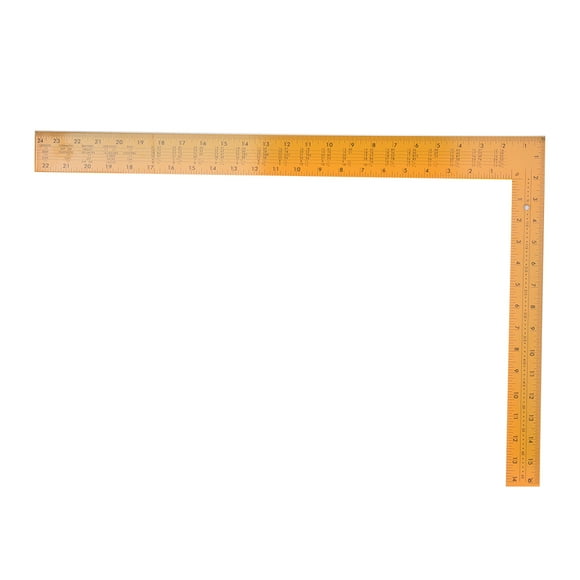 Durable Try Square, Wide Application L-Square Ruler, Simple To Use Easy To Use For Carpentry Hardware Construction Marking Tools Yellow