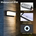 thumbnail image 4 of Lámpara de porche exterior, carcasa de metal de aluminio con protección de doble capa a prueba de agua y cubierta de plástico de alta calidad para la entrada de la casa, tira de LED integrada, 4 of 8