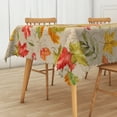 thumbnail image 3 of SUNOLIFE Fall Thanksgiving Tablecloth Rectangular Autumn Maple Leaves Table Cloth Cover 60x120 Inch, 3 of 4