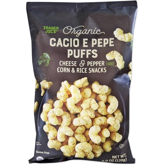 Trader Joe's Organic Cacio e Pepe Puffs, 4.9oz, Pack of 1