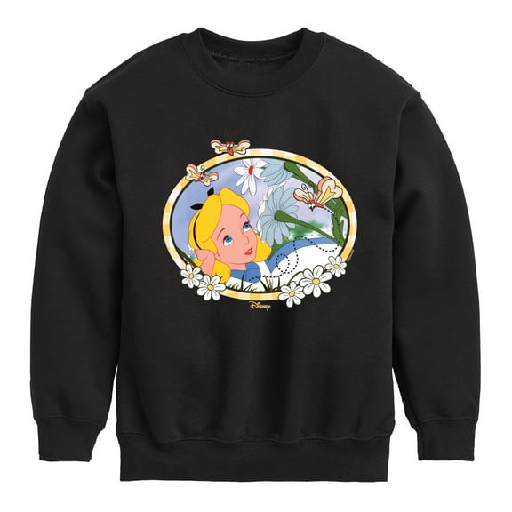 Disney - Alice In Wonderland - Alice Daisies - Toddler & Youth Crewneck Fleece Sweatshirt