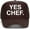 Brown, variant on Yes Chef Trucker Hat | Food Influencer Bear Meme Funny Drinks Cowboy Vintage | Premium Mesh Foam Snapback Hat For Men & Women Unisex