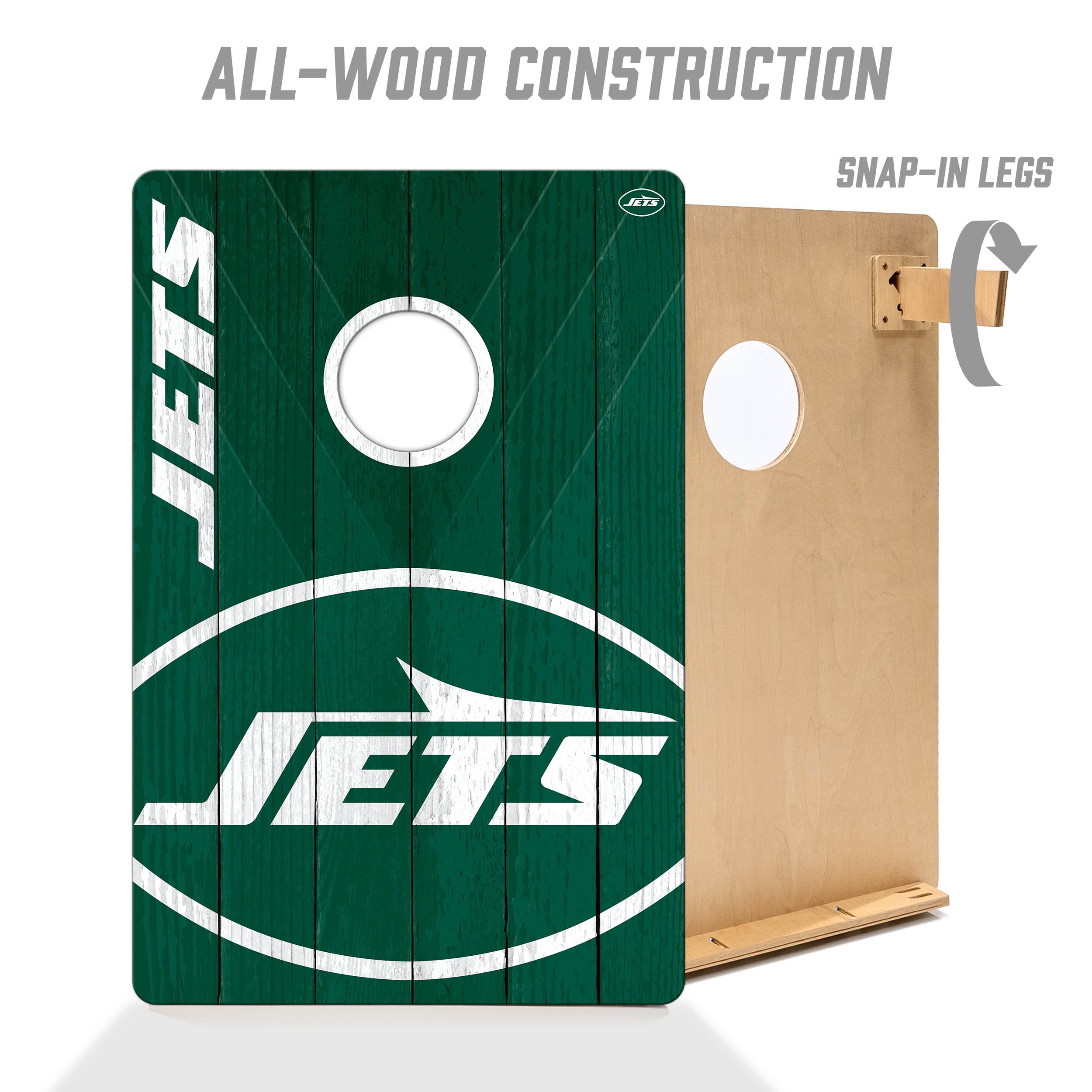 YouTheFan NFL New York Jets 2' x 3' Cornhole Game No Bags
