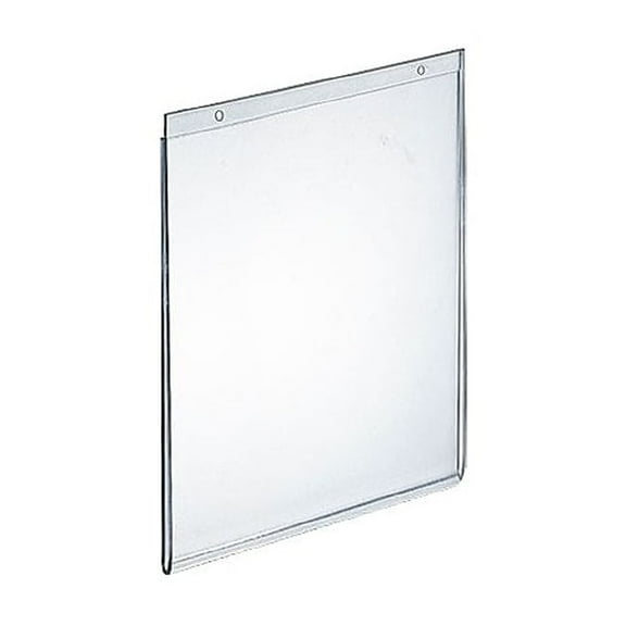 Azar 7" x 5 1/2" Vertical Wall Mount Acrylic Sign Holder Clear 10/Pack 162720