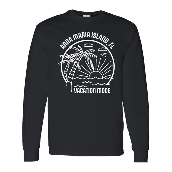 Inktastic Summer Vacation Mode Anna Maria Island Florida Long Sleeve T-Shirt