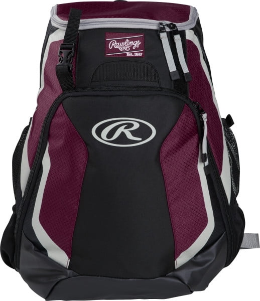 maroon baseball bag