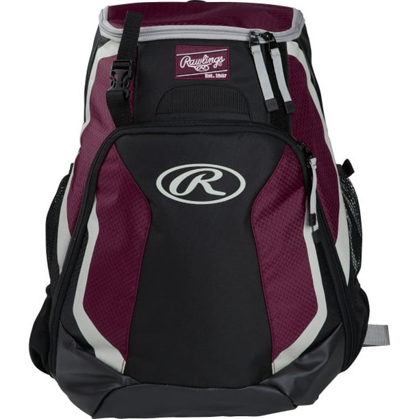 Rawlings R500 Baseball Bat Backpack, Maroon