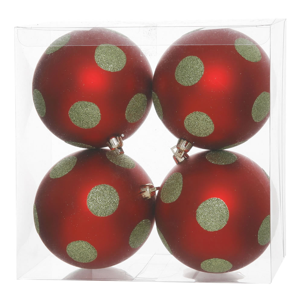 Polka Dot Christmas Ornaments 