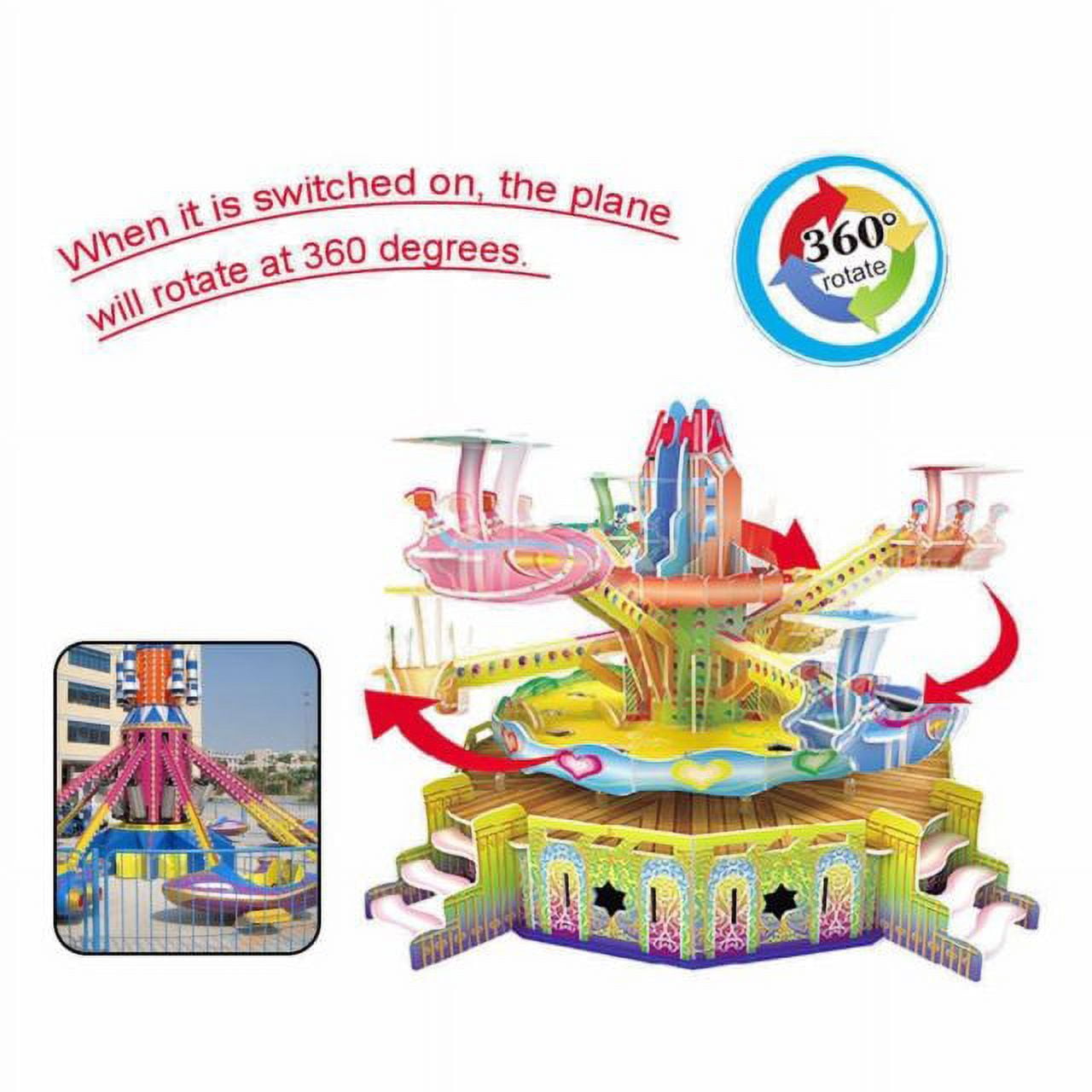 Big Daddy's 3-D Puzzle Building Set, Amusement Park Series With Lights, Sound And Movement Take Your Imagination On A Ride, Create An Aerojet Thriller