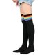 thumbnail image 1 of Fashion Thigh High Stockings Rainbow Striped Women Warm Over Knee Sock Long Socks Festival Holiday Cosplay Tights Navy Blue, 1 of 4