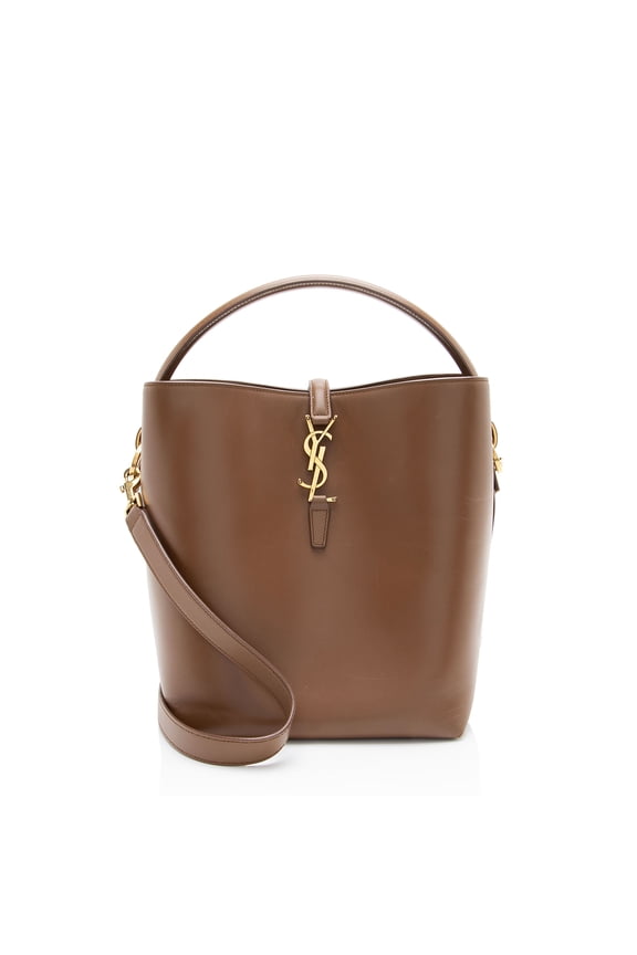 Pre-Owned Saint Laurent Calfskin Monogram Le 37 Bucket Bag