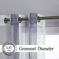 thumbnail image 3 of Sheer Curtains 54 Inches Long for Living Room Bedroom, Bathroom Curtain Window Grommet Voile Drapes, Stripe Farmhouse Curtains Faux Linen Window Treatments Semi Curtain, Beige, 52"X54", 2 Panels, 3 of 9