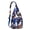 Blue-21, variant on Classic Retro Sling - Timeless Vintage Pattern Crossbody Backpack (Nostalgic Charm, Durable Construction)