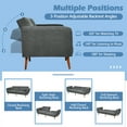 thumbnail image 4 of Gymax Canapé-Lit Moderne Futon Convertible avec Fonction d'Angle Réglable à 3 Niveaux Gris, 4 of 8