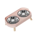 thumbnail image 3 of Comedero elevado para perros y gatos con protección para el cuello, fácil de limpiar y estable. Tazón de acero inoxidable, 3 of 9